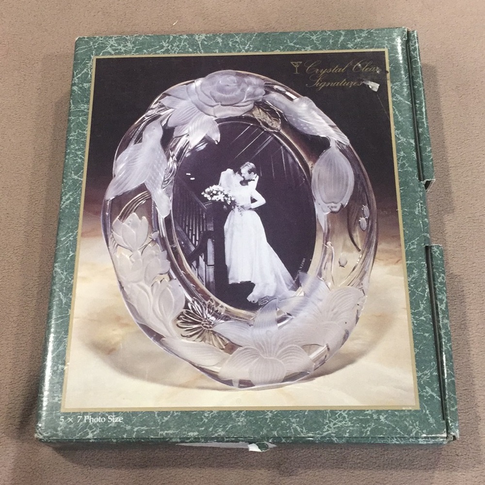 Frosted Crystal Wedding Photo Frame